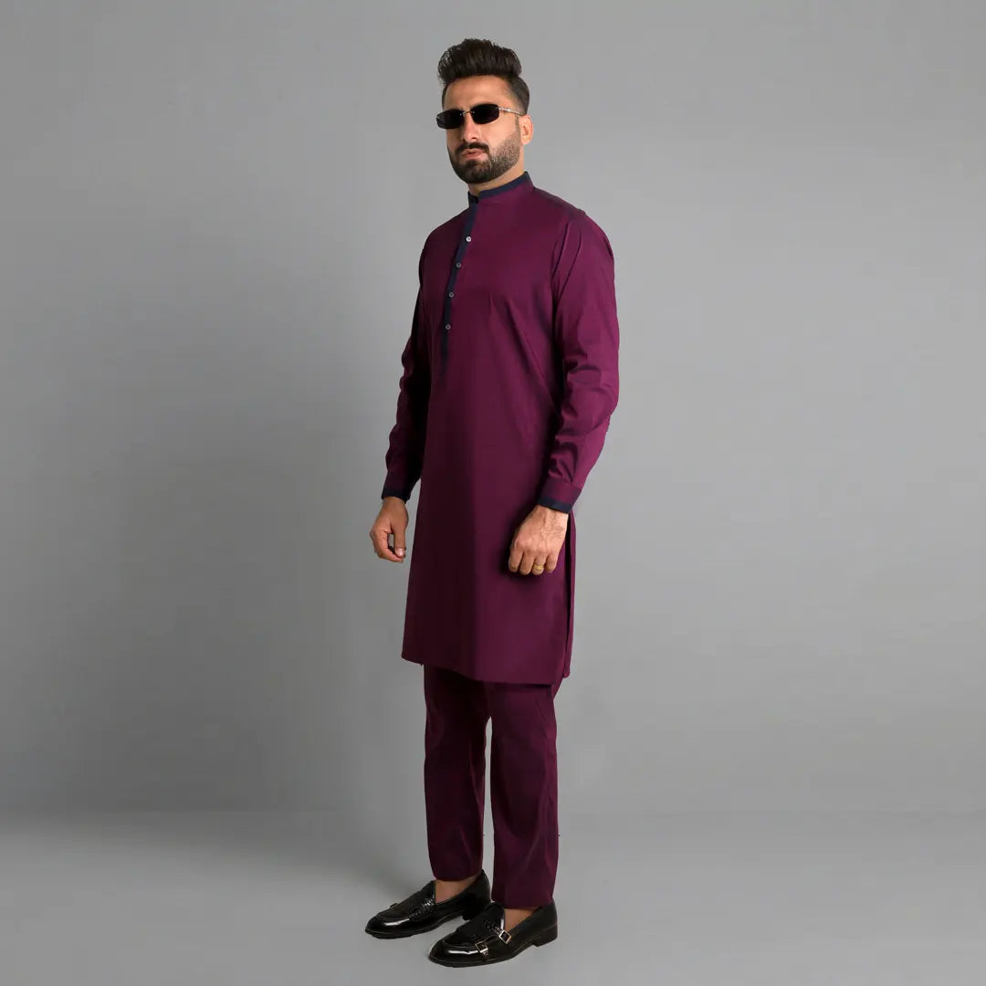 Purple Kurta Pajama - 1701