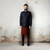 Premium Embroidered Prince Coat - PR-170 - Blue