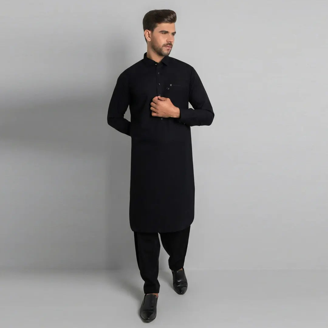 Black Kameez Shalwar - 1719