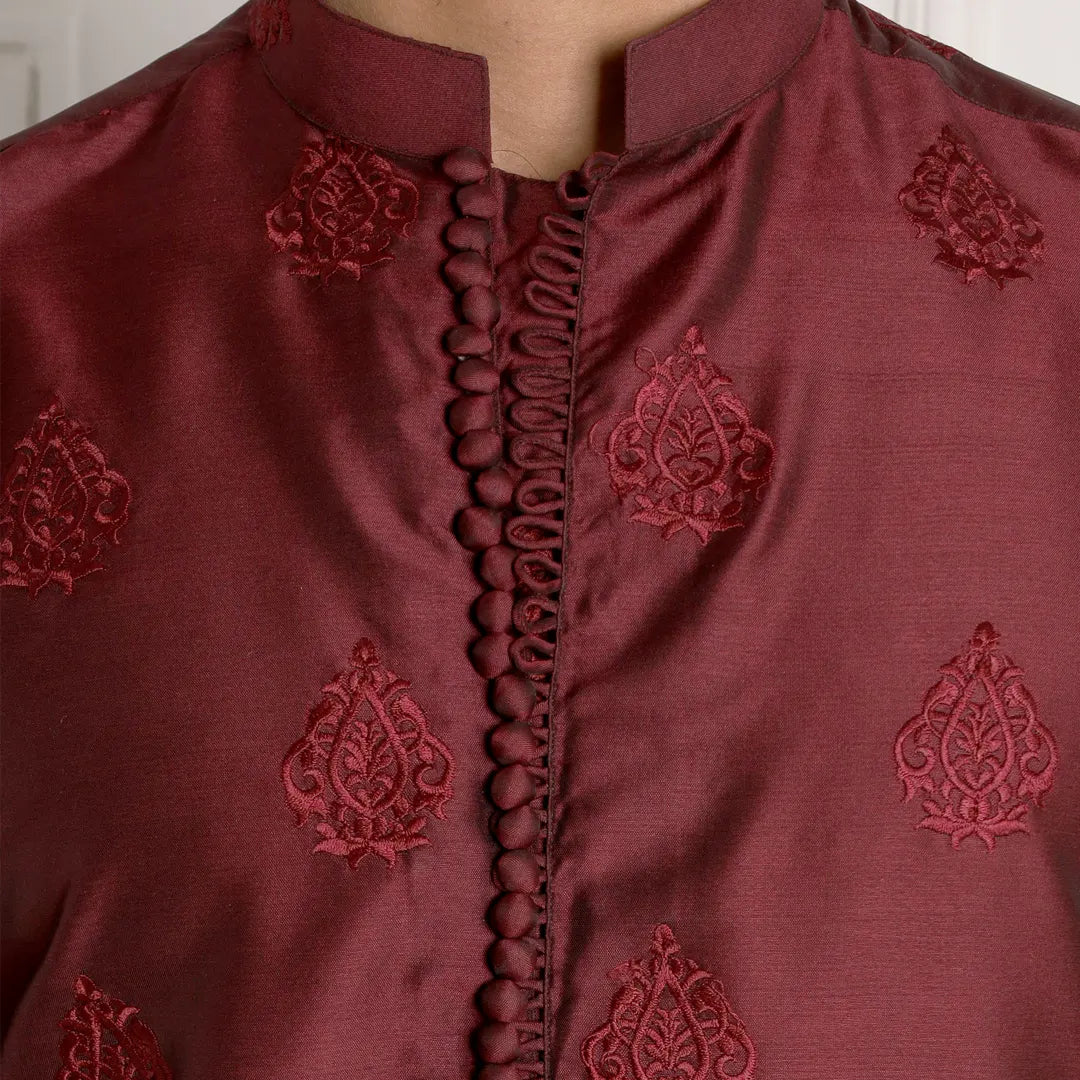 Maroon Kurta Pajama - 1730