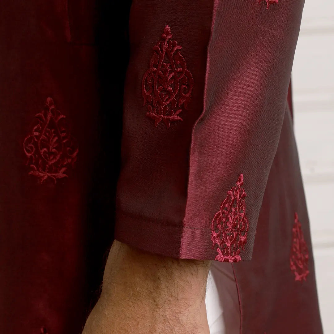 Maroon Kurta Pajama - 1730