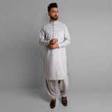 Grey Kameez Shalwar - 1734