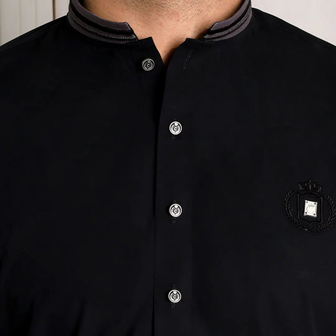 Black Kurta Pajama - 1735