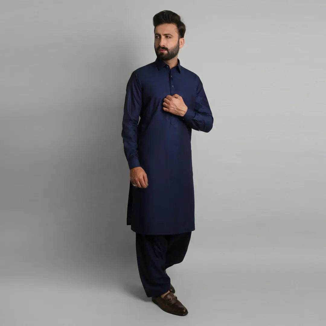 Blue Kameez Shalwar - 1742