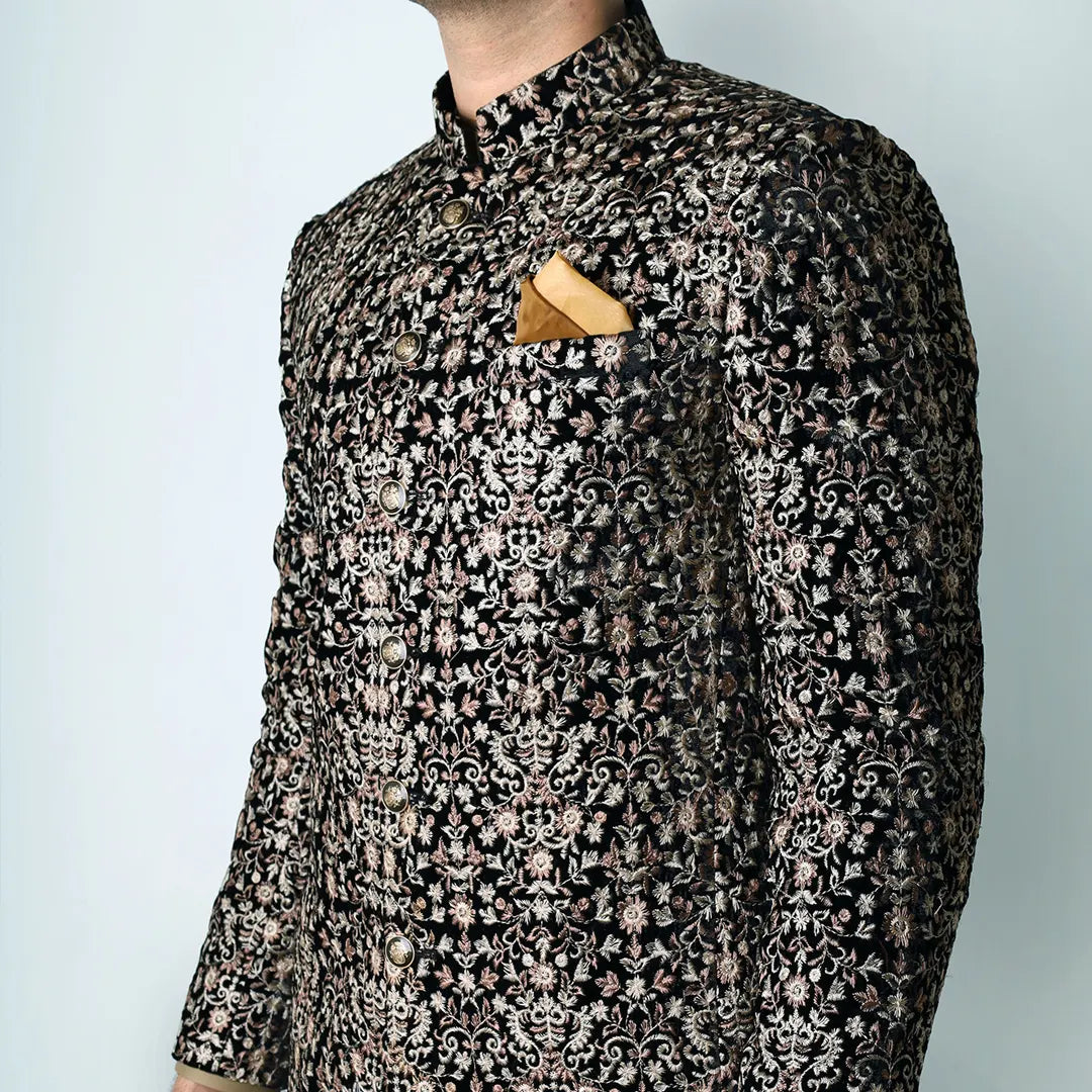 Premium Embroidered Prince Coat - PR-175 - Multi