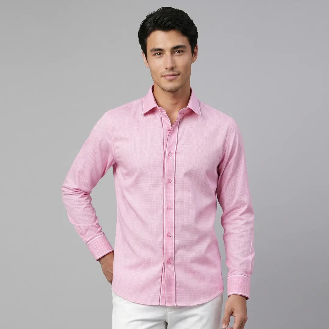 Egyptian Cotton Pink Color Shirt - SH-432
