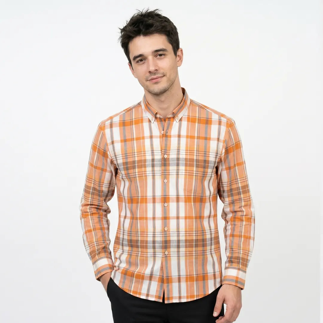 Egyptian Cotton Multi Checks Shirt - SH-438