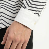 Egyptian Cotton White & Black Color Shirt - SH-475