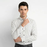 Egyptian Cotton White & Black Color Shirt - SH-628