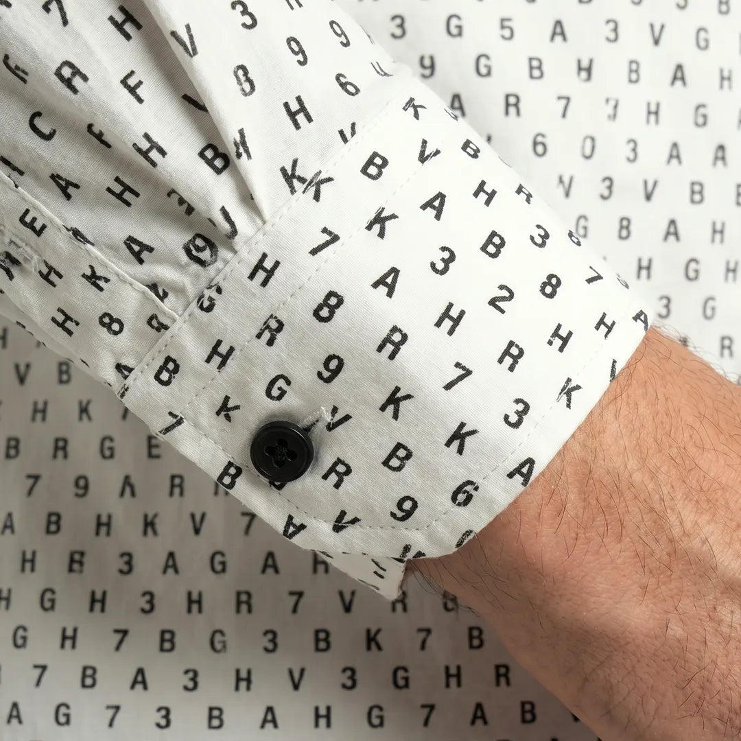 Egyptian Cotton White & Black Color Shirt - SH-628