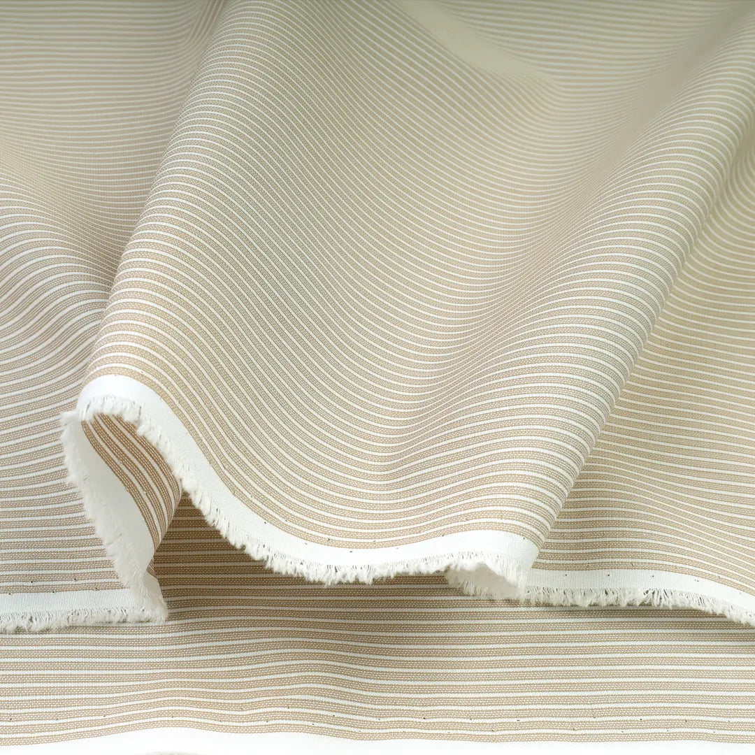 Unstitch Brown Parallel Lining Shirt Fabric