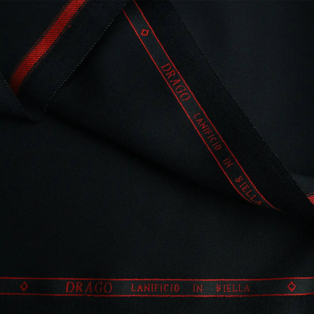 Suiting Fabric-Drago Black