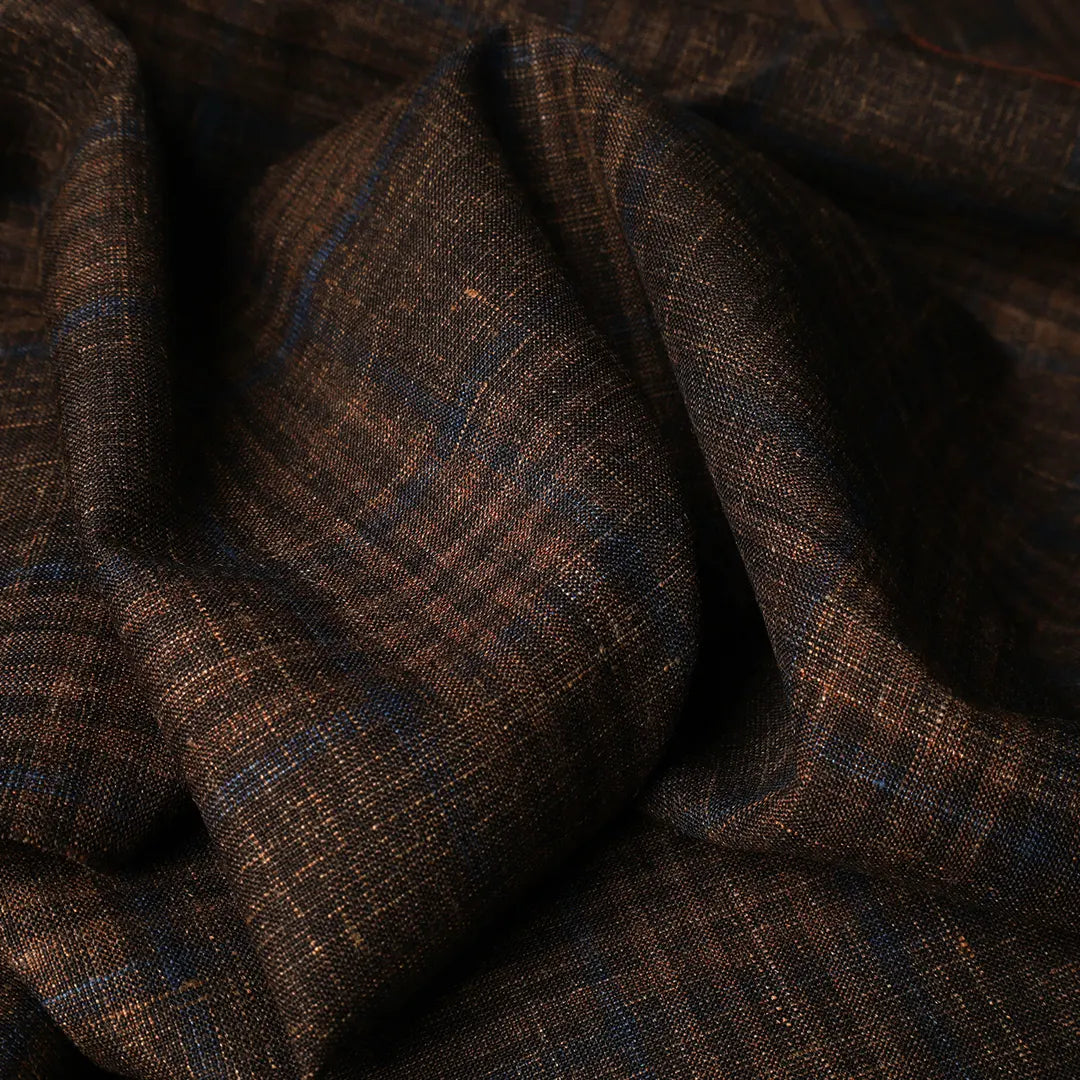 Suiting Fabric-Hopsack (Brown)