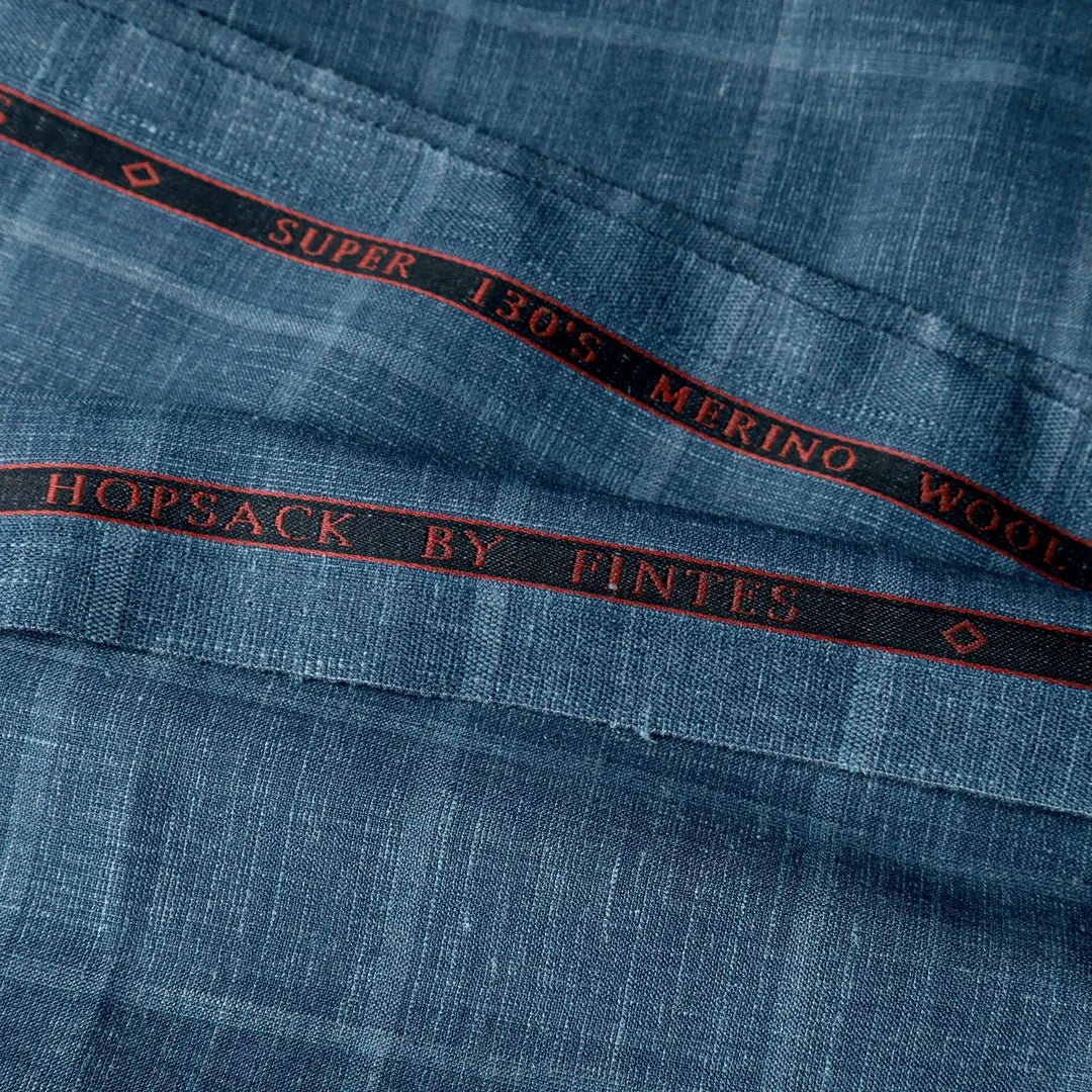 Suiting Fabric-Hopsack (Sky)