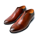 Semi Brogue Storm  Men's Brown Leather Shoes