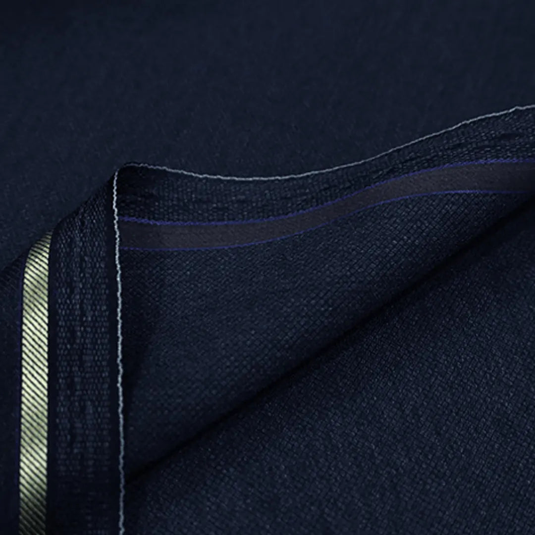 Suiting Fabric-Ss-10 (Navy Blue Self)