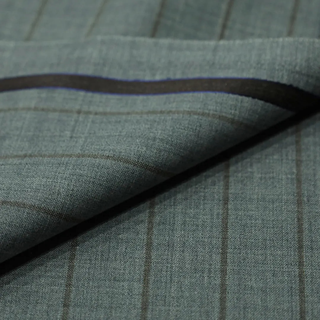 Suiting Fabric-Ss-1 (Line Steel Grey)