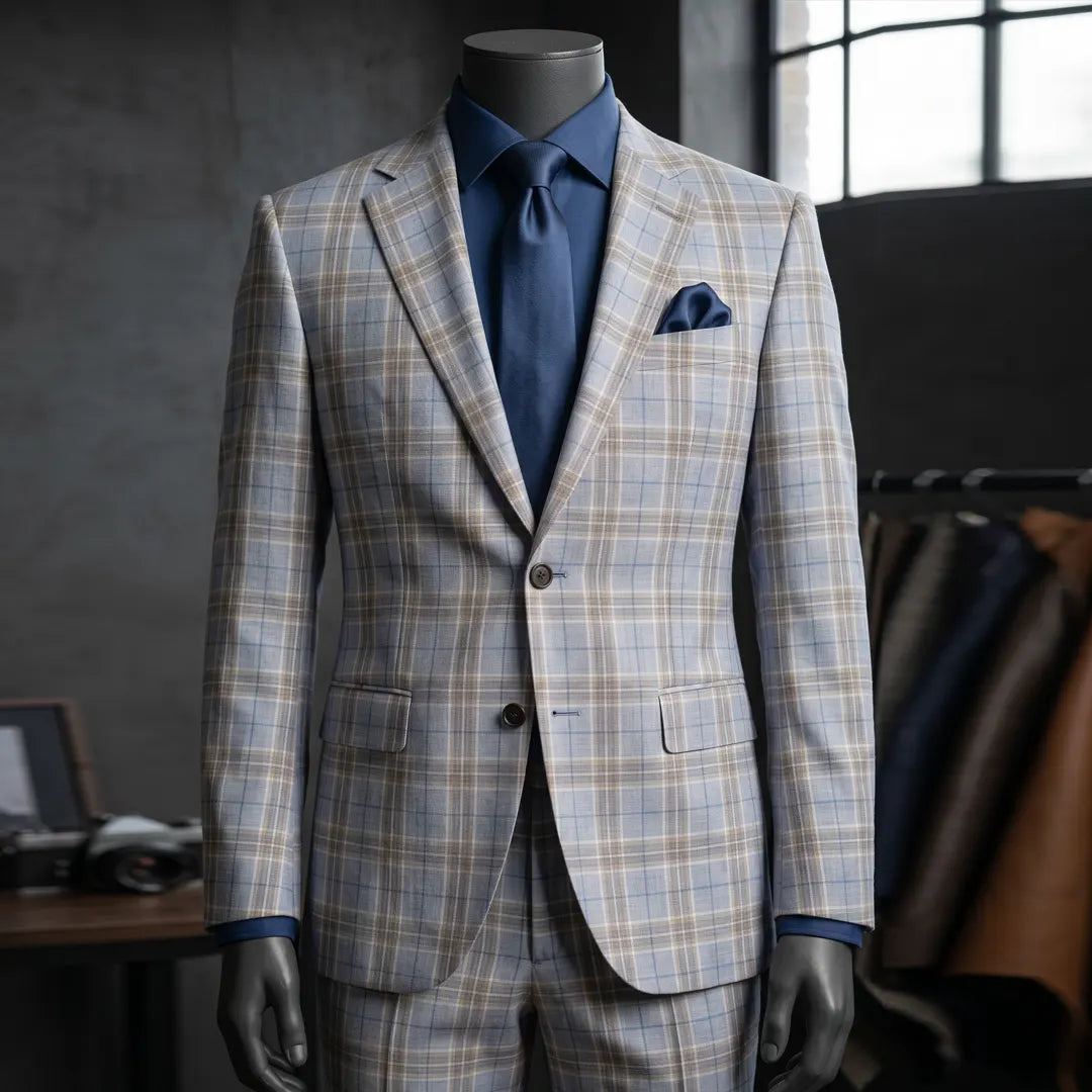 Fintes Italian Wool-Silk-Linen Hopsack Jacket - SU 06