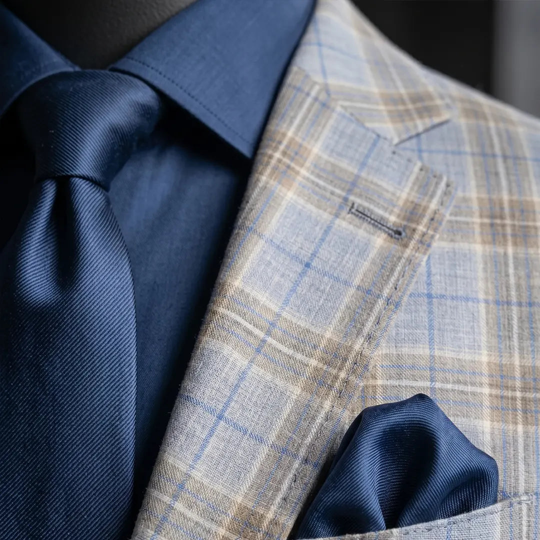 Fintes Italian Wool-Silk-Linen Hopsack Jacket - SU 06