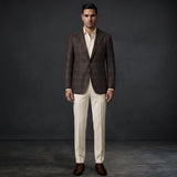 Fintes Italian Wool-Silk-Linen Hopsack Blazer - 03