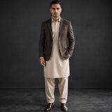 Fintes Italian Wool-Silk-Linen Hopsack Blazer - 03