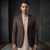 Fintes Italian Wool-Silk-Linen Hopsack Blazer - 03