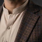 Fintes Italian Wool-Silk-Linen Hopsack Blazer - 03