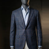 Fintes Italian Wool-Silk-Linen Hopsack Blazer - 01