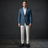 Fintes Italian Wool-Silk-Linen Hopsack Blazer - 04