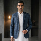 Fintes Italian Wool-Silk-Linen Hopsack Blazer - 04