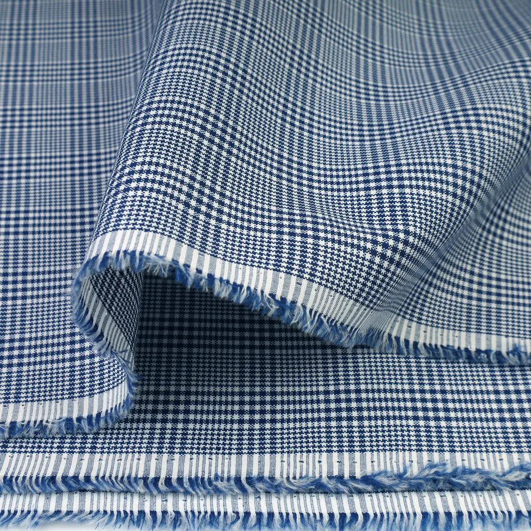 Navy Check Pattern Unstitch Navy Check Shirt Fabric – Cherry House of Men's Fashion: Home
