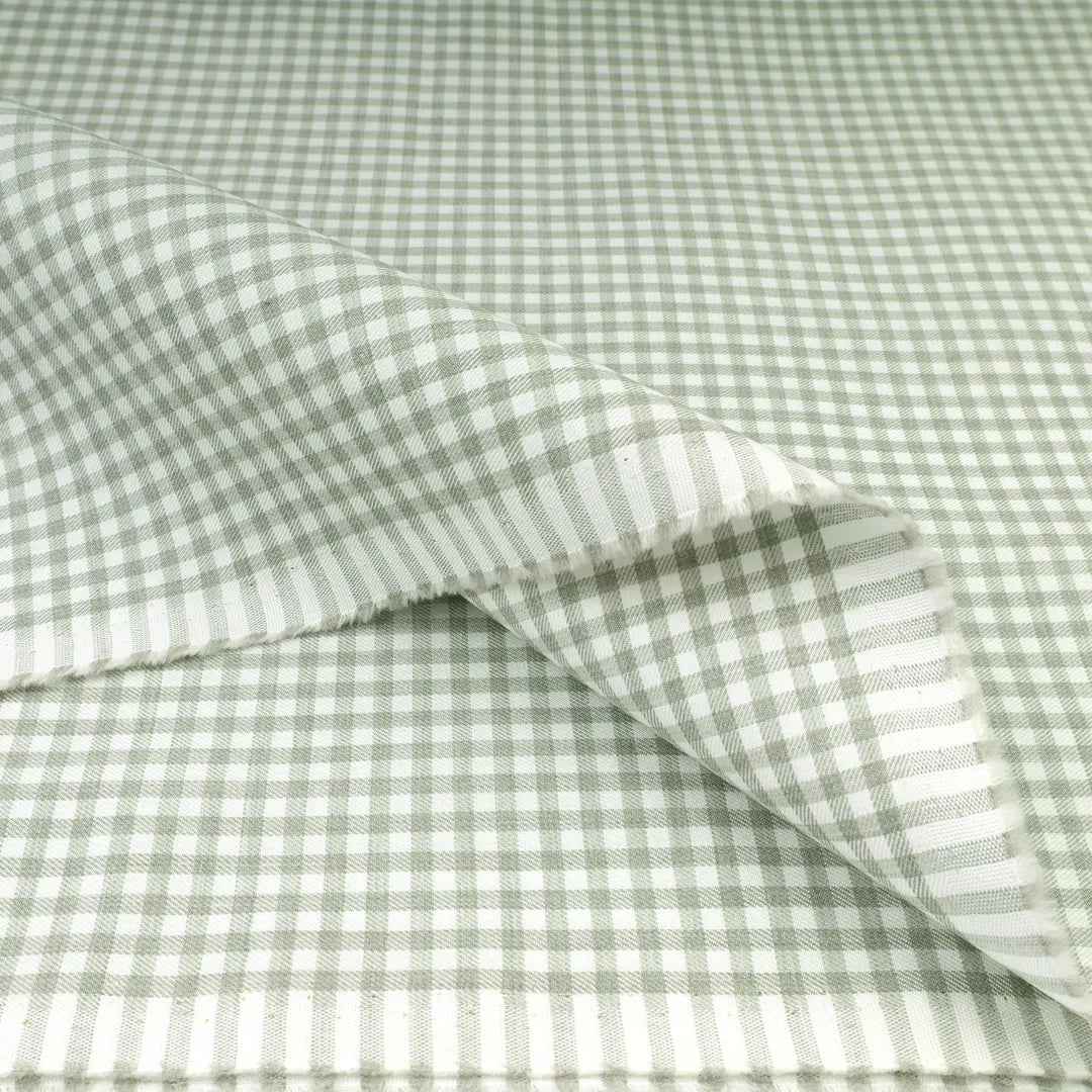Unstitch Pistachio Check Shirt Fabric