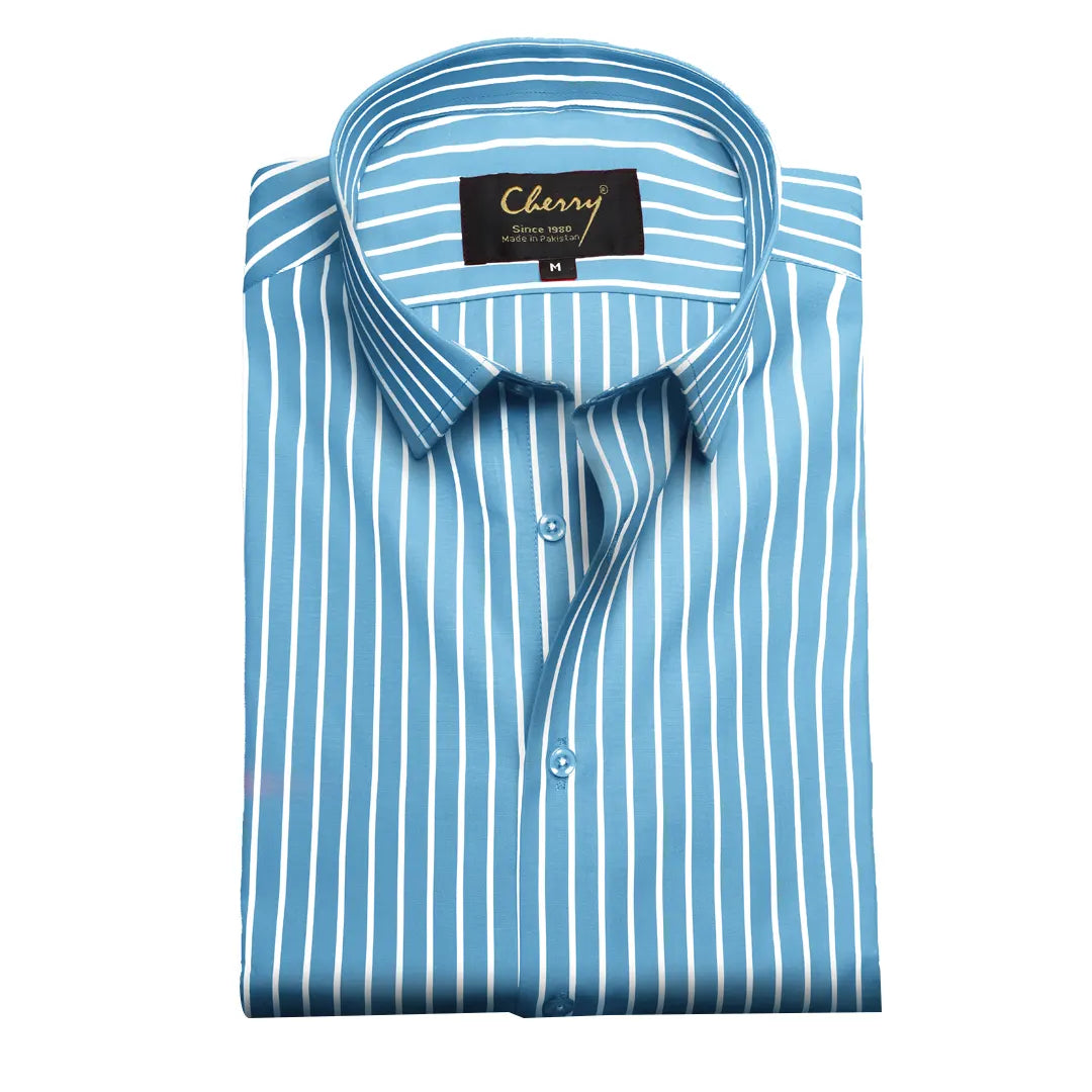 Cotton Sky Blue Shirt - SH-677