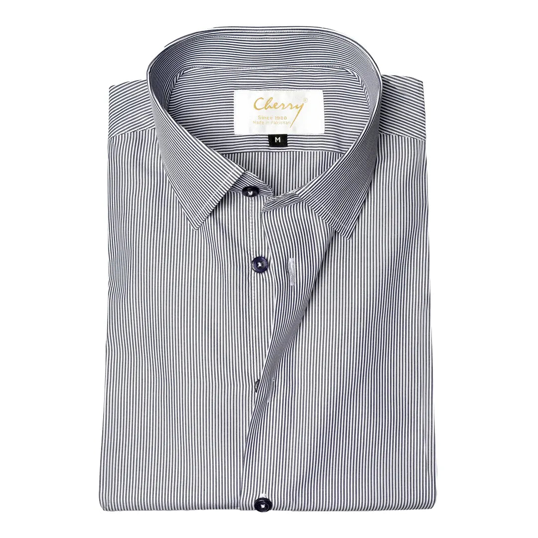 Cotton Blue White Shirt - SH-685