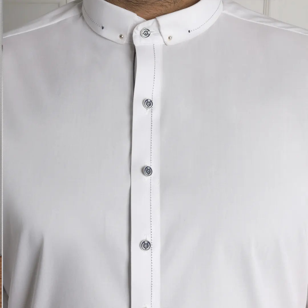 White Kurta Pajama - 1713