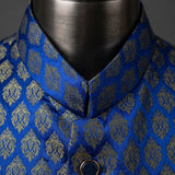 Modern Blue Sherwani with Intricate Cut Dana Work - SW 120