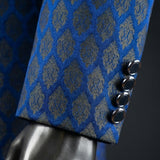 Modern Blue Sherwani with Intricate Cut Dana Work - SW 120