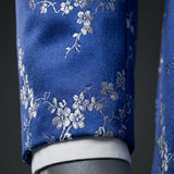 Modern Royal Blue Sherwani with Intricate Cut Dana Work - SW 128