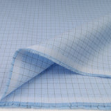 Unstitch Twill Blue Check Shirt Fabric