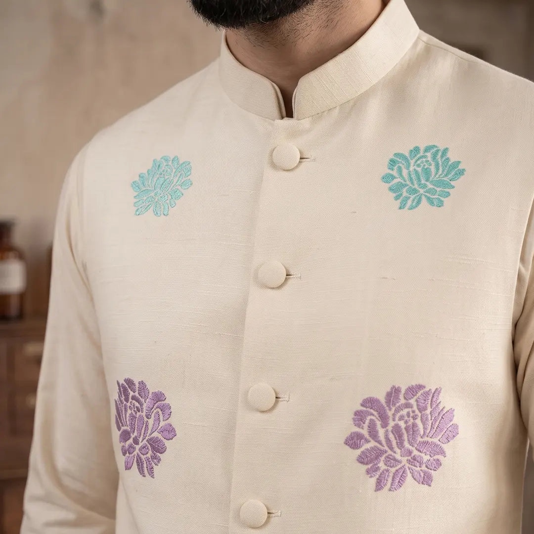 Waist Coat White - 1005